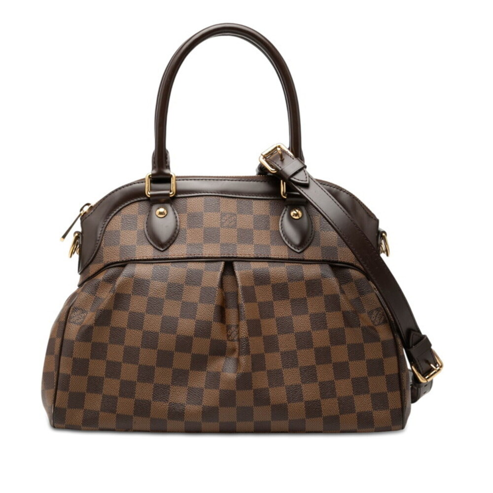 LOUIS VUITTON Authentic Brown Damier Leather Shoulder Bag